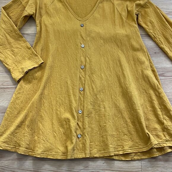 ASOS Mustard Colored Tunic Dress Sz 2 - Picture 2 of 5